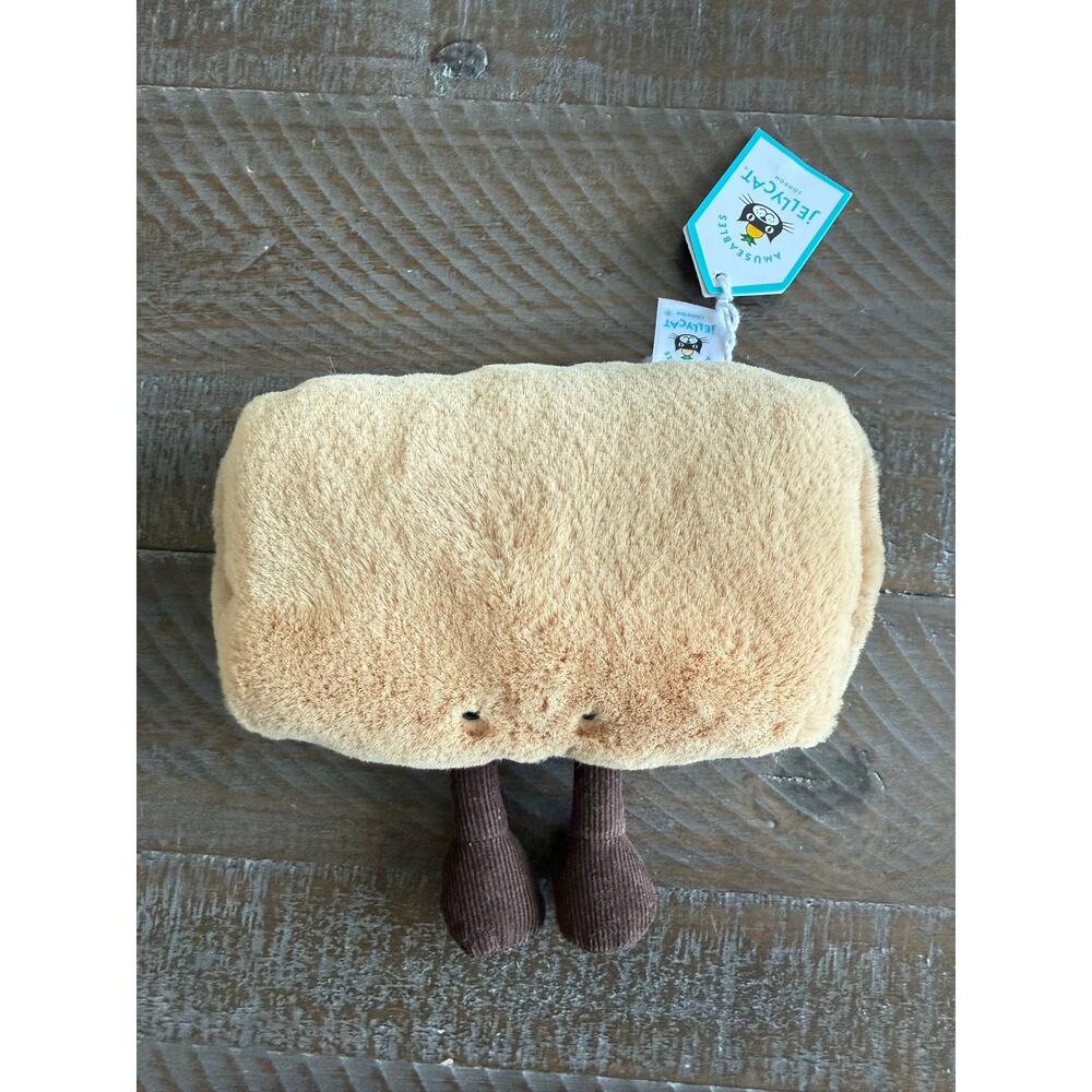 Jellycat Amuseables Pain Au Chocolat NWT Authentic Rare Plushie Pastry Croissant